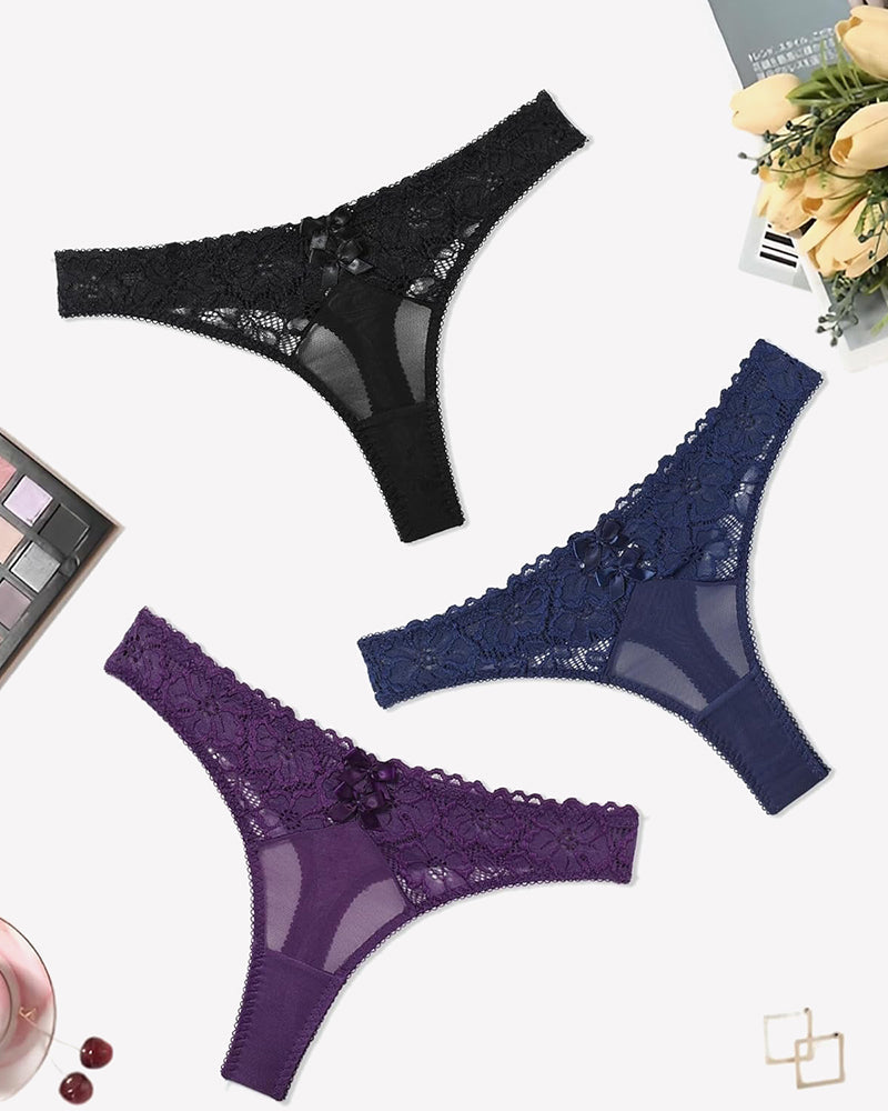 Lace Thongs Low Waist Cheeky Panties