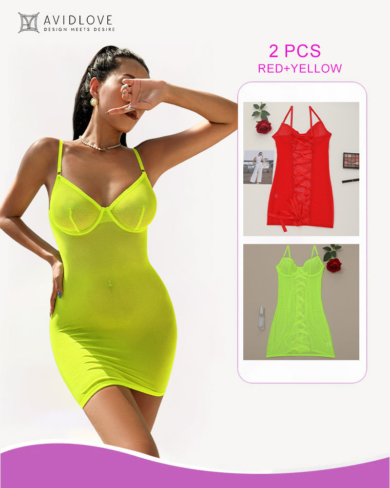 Backless Strappy Lace Up Mini Dress