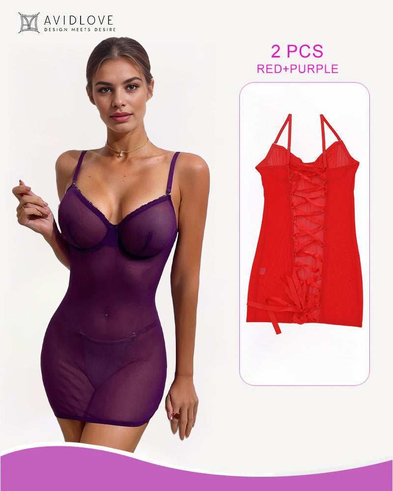 Backless Strappy Lace Up Mini Dress