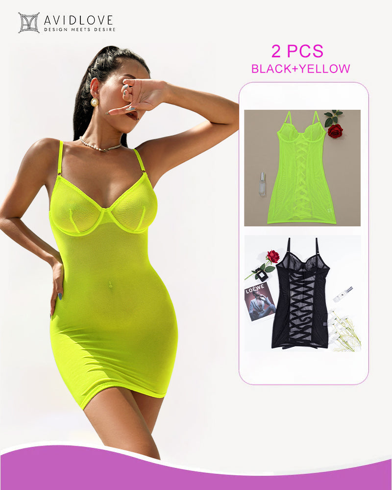 Backless Strappy Lace Up Mini Dress