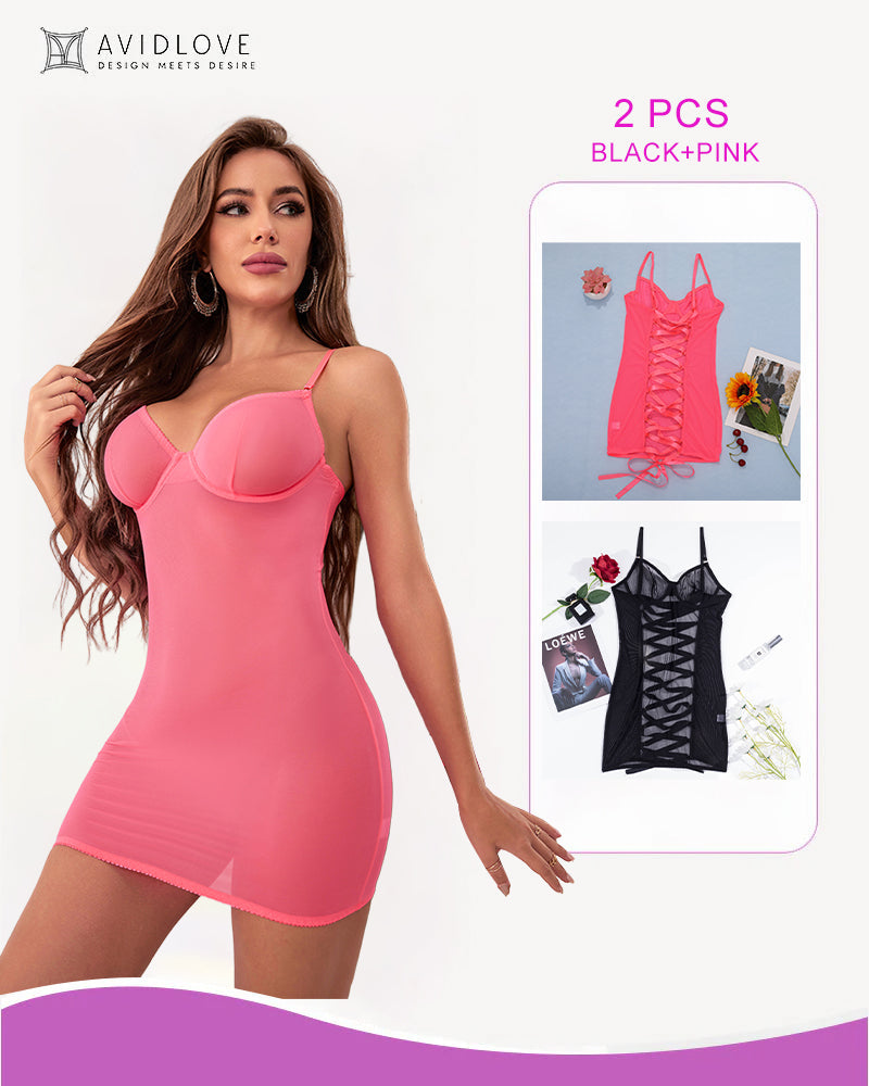 Backless Strappy Lace Up Mini Dress