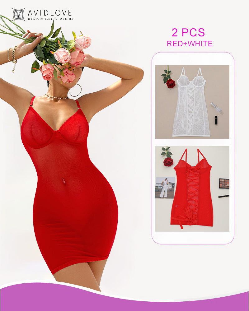 Backless Strappy Lace Up Mini Dress