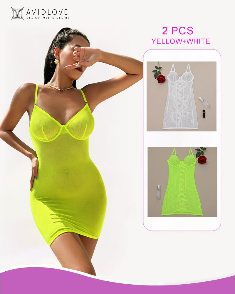 Backless Strappy Lace Up Mini Dress