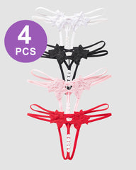 Pearl Lingerie Lace Open Panties G-String