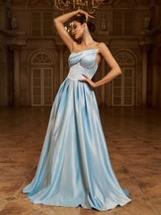 Luxury Corset Strapless A-line Prom Dress