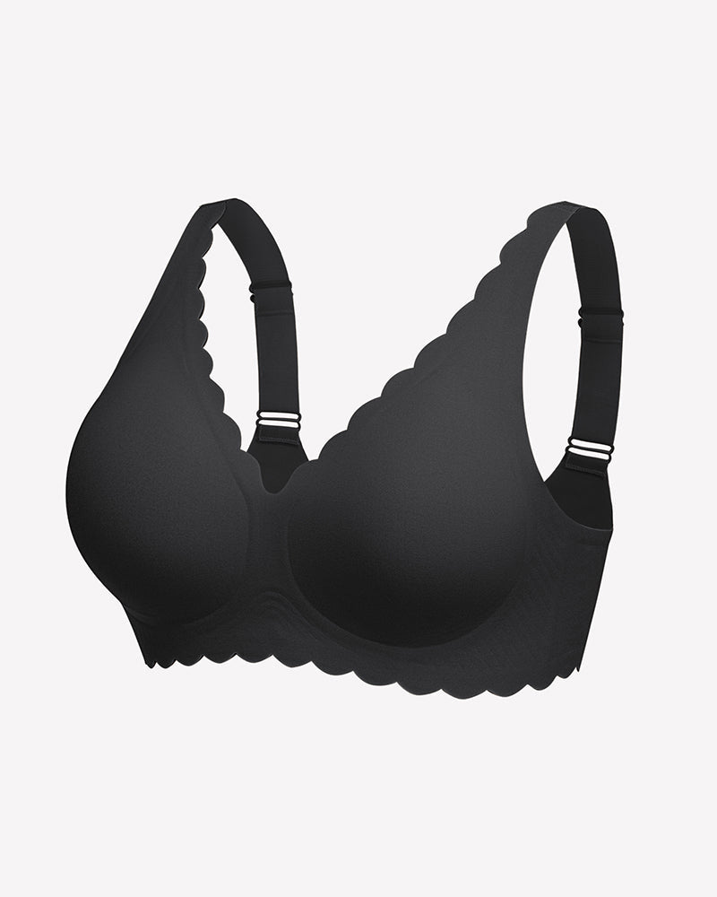 Wireless V Neck Seamless Full Coverage Bra