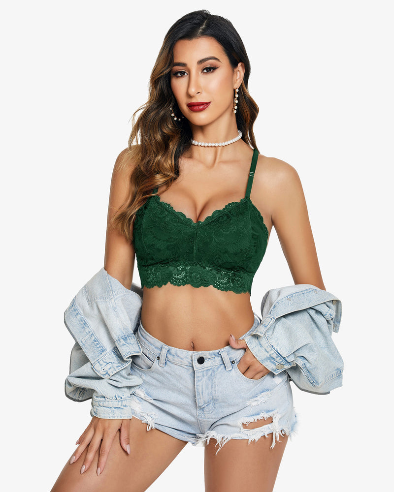 Padded FLace V Neck Crop Top