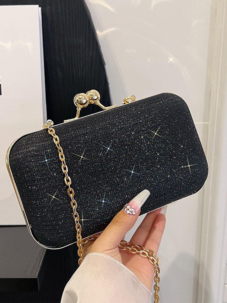 Glitter Chain Box Evening Clutch Bag MNBF094