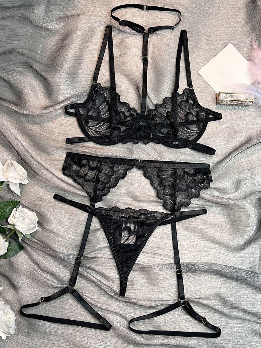Halter Butterfly Lingerie Set
