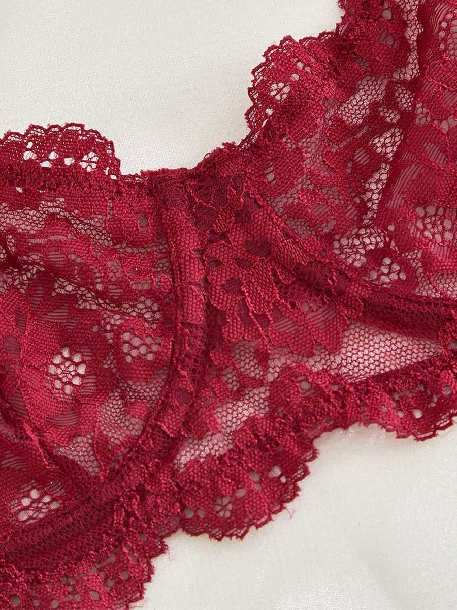 Lace See Through Lingerie Set