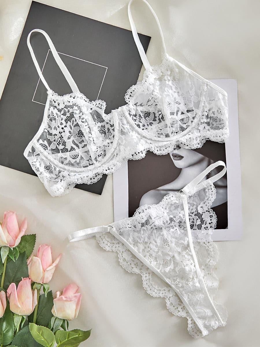 Lace See Through Lingerie Set