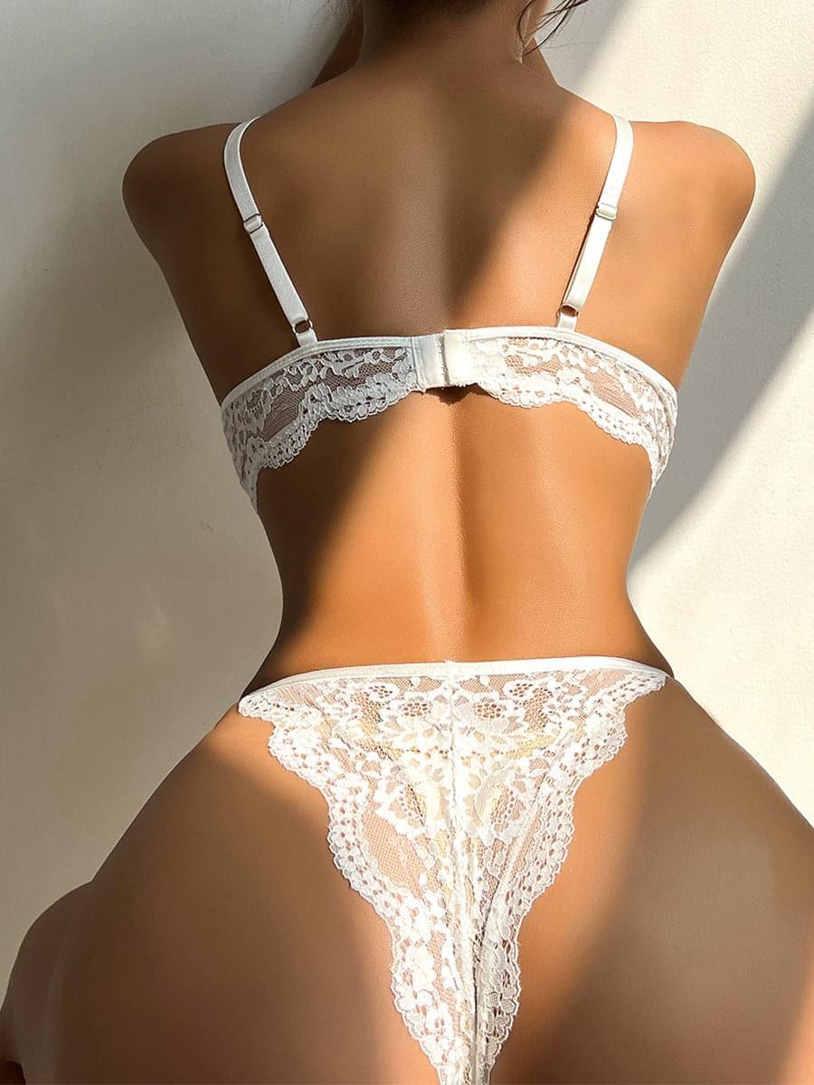 Lace See Through Lingerie Set
