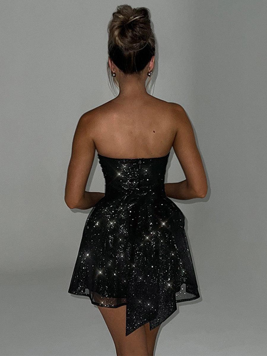 Ruched Strapless A-line Party Dress