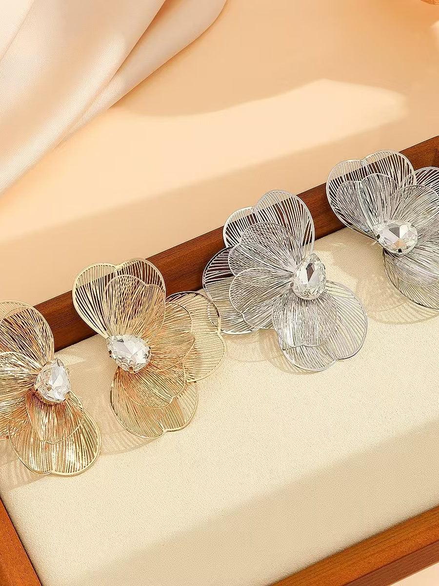 Butterfly Fishtail Metal Multi-layer Female Earrings