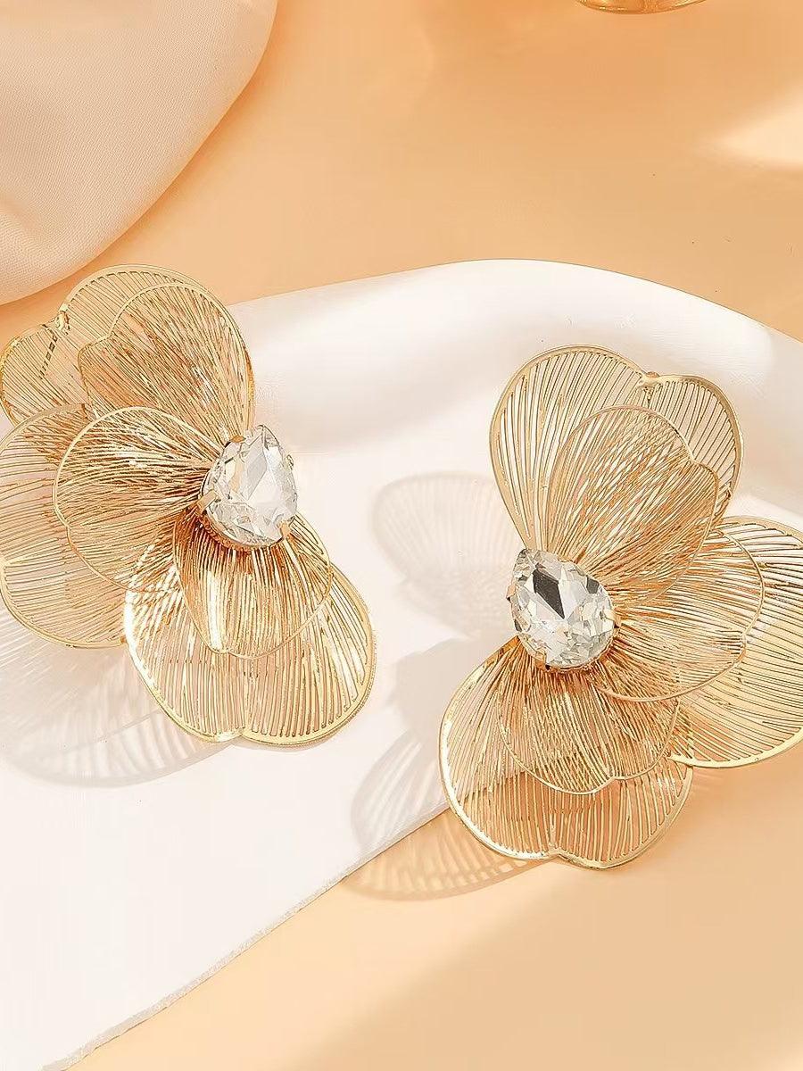 Butterfly Fishtail Metal Multi-layer Female Earrings