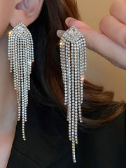Luxury Tassel Silver Needle Earrings