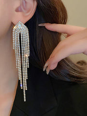 Luxury Tassel Silver Needle Earrings