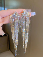Luxury Tassel Silver Needle Earrings