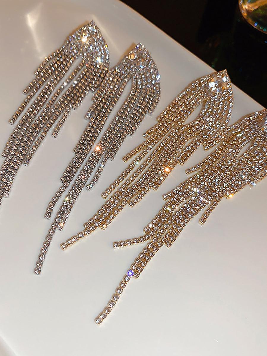 Luxury Tassel Silver Needle Earrings