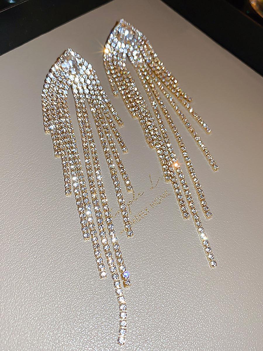 Luxury Tassel Silver Needle Earrings