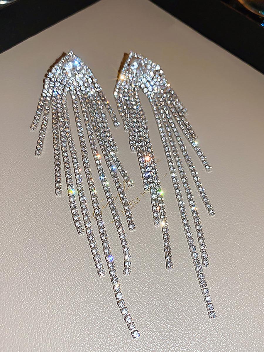 Luxury Tassel Silver Needle Earrings