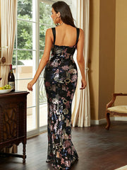 Firework Sequin Sleeveless Prom Dress