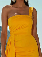 Draping Maxi Prom Dress