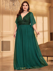 Plus A-line Solid Bridesmaid Dress