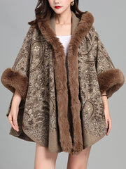 Paisley Elegant Winter Poncho Wrap