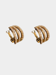 Geometric Multi-Layered Zirconia Earrings