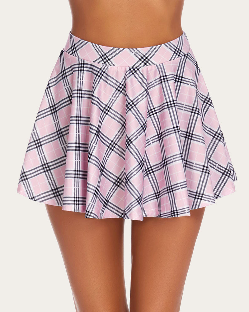 Plaid Skirts High Waist A Line Skirt