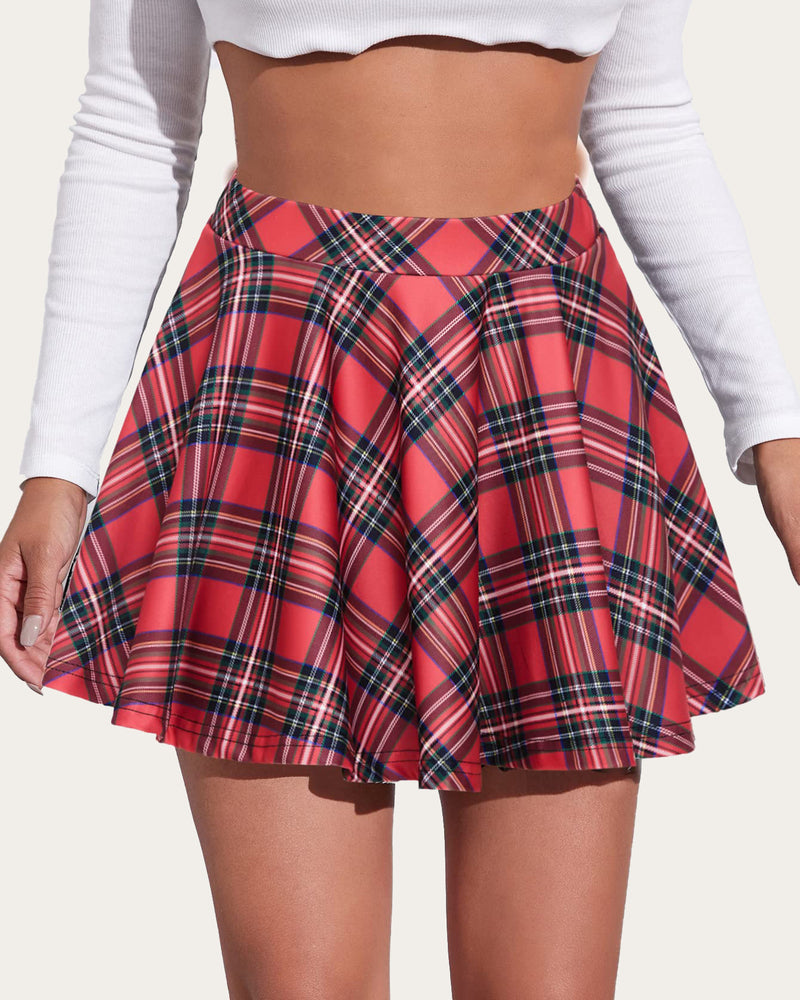 Plaid Skirts High Waist A Line Skirt