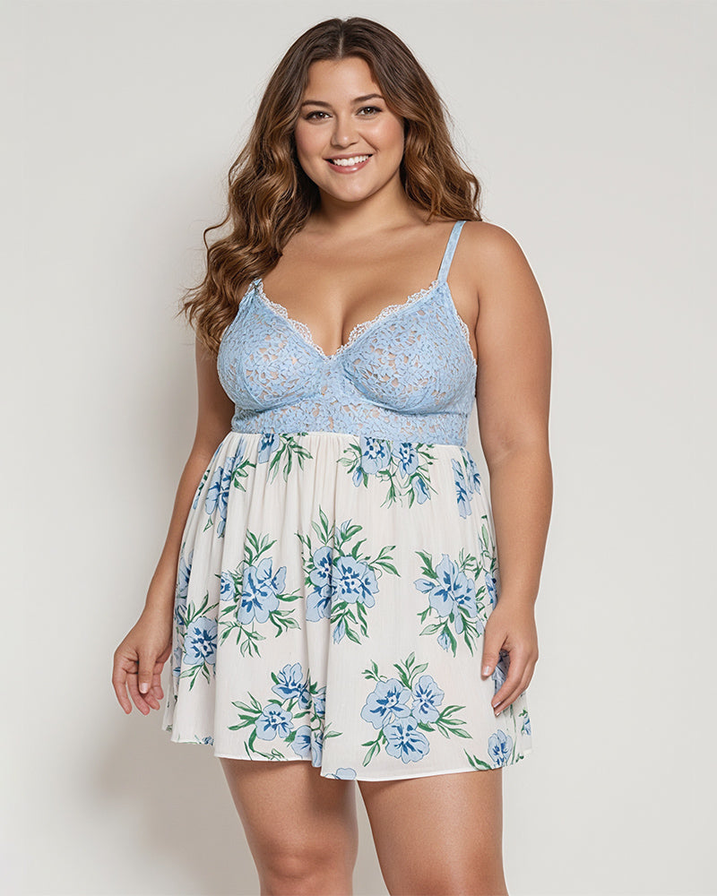 Plus Size FComfy Lace Babydolls