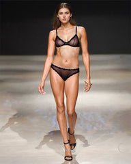 Sheer Tulle Demi Bra Panty Set