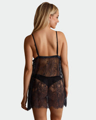 Sheer Lace Open Cup Babydolls