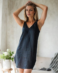 Linen Cami Sleepwear Slip Dress