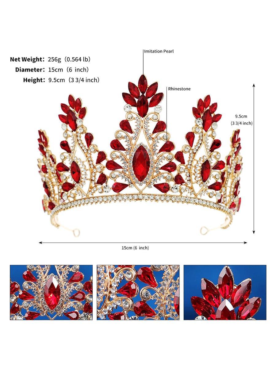 Inlay Stone Crystal Bride Crown Headpiece