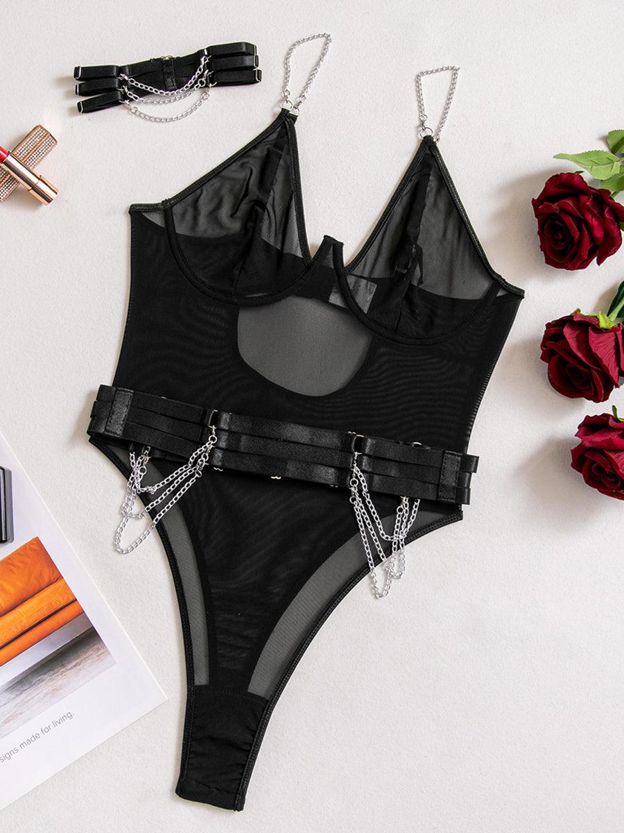 Sexy See Through Chain Teddy