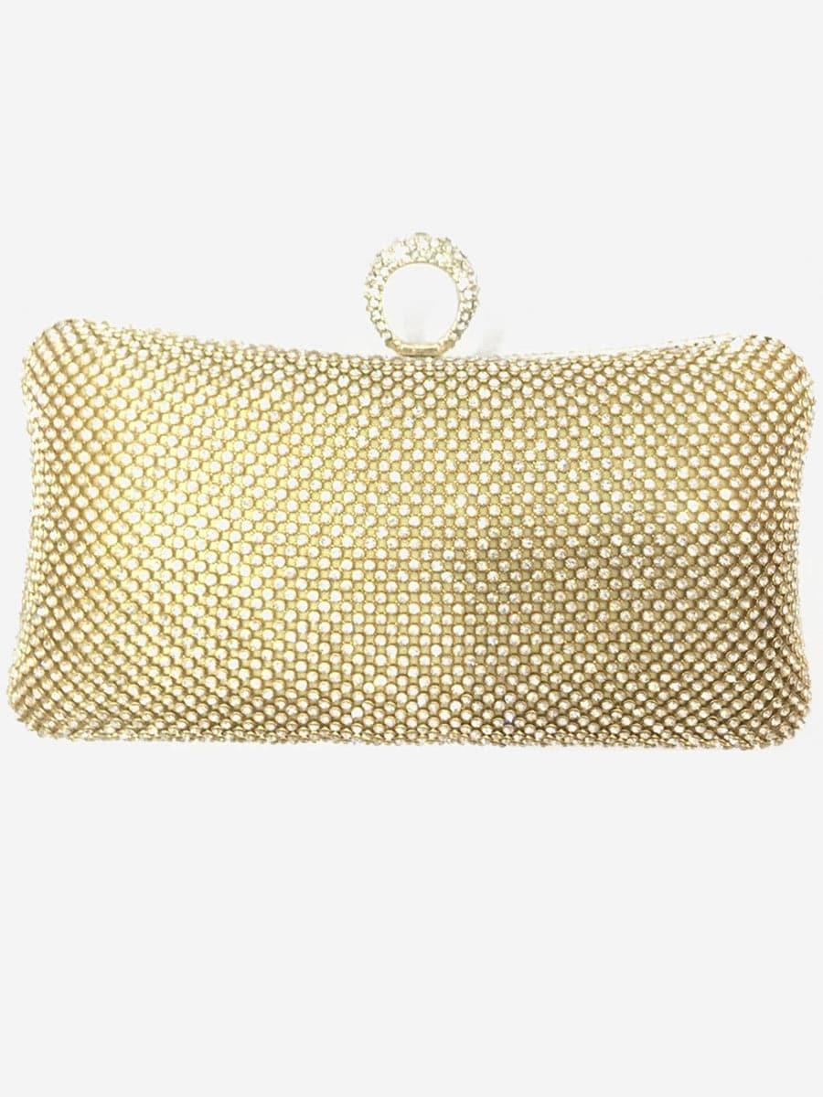 Shiny Inlay Stone Ring Banquet Party Clutch Bags MNBF061