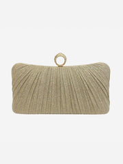 Shiny Ruched Ring Banquet Party Clutch Bags MNBF058