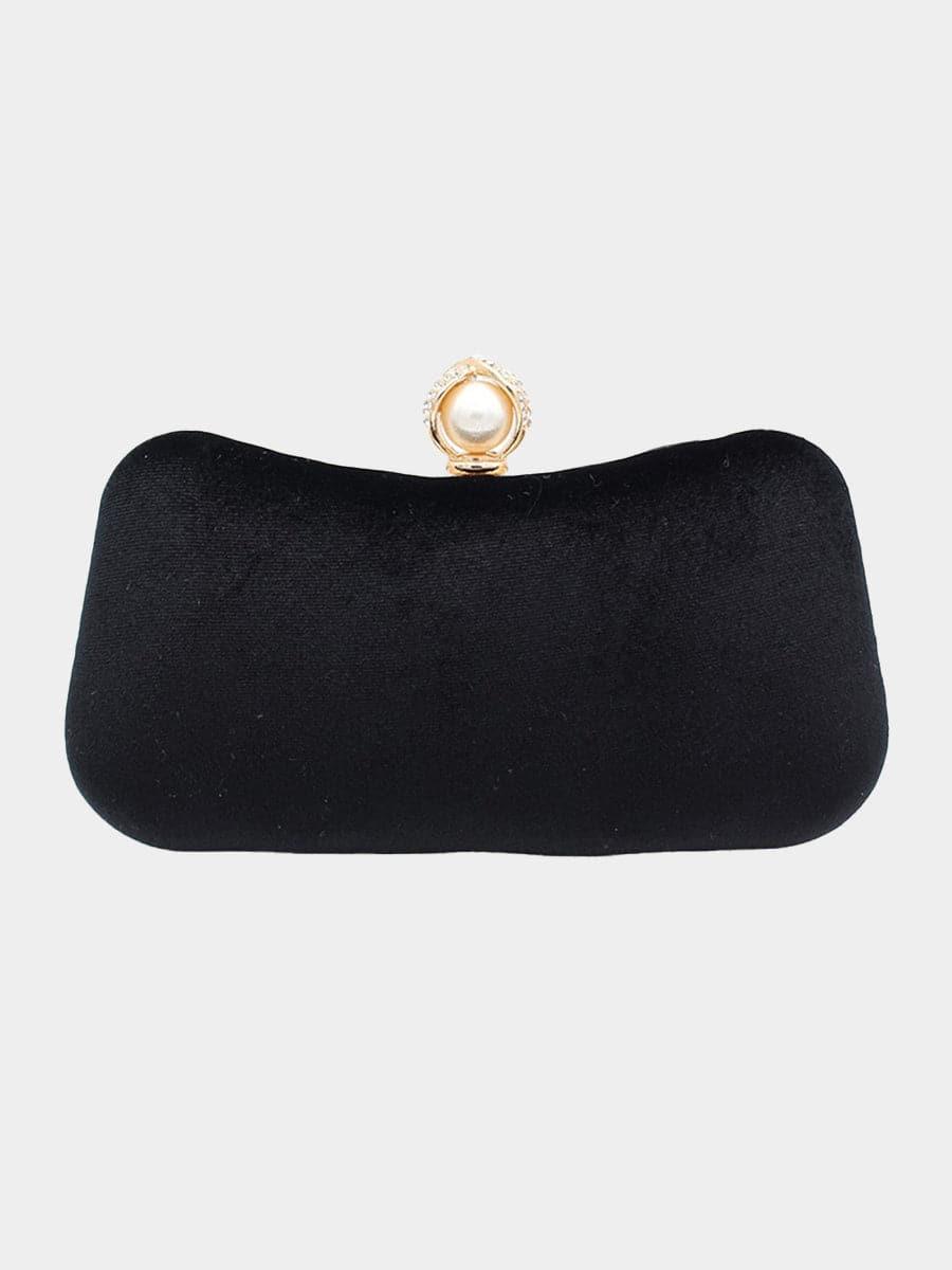 Velvet Inlay Pearl Dinner Wedding Clutch Bags MNBF042