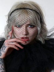 Inlay Stone Mesh Veil Banquet Headpieces