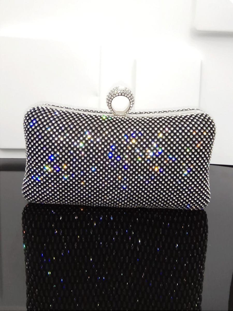 Shiny Inlay Stone Ring Banquet Party Clutch Bags MNBF061