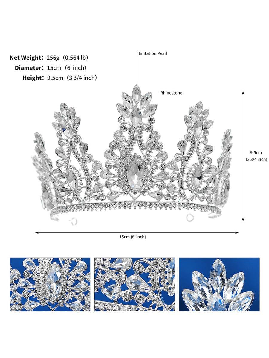 Inlay Stone Crystal Bride Crown Headpiece