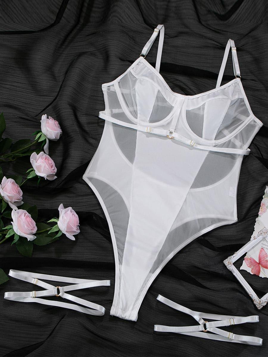 Mesh Patchwork Sexy Teddy