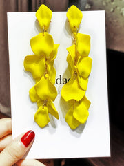 925 Silver Post Rose Petal Earrings