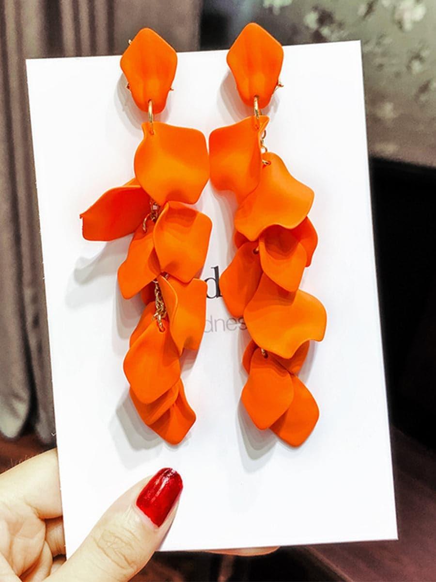 925 Silver Post Rose Petal Earrings