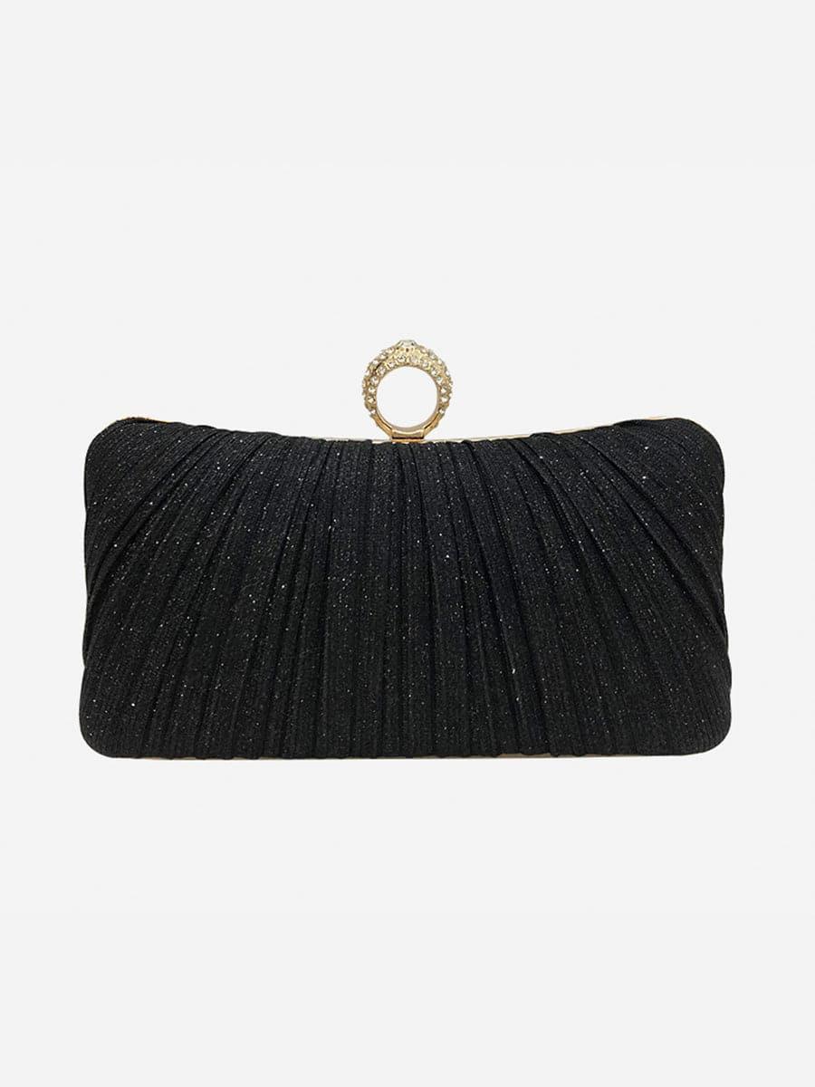 Shiny Ruched Ring Banquet Party Clutch Bags MNBF058