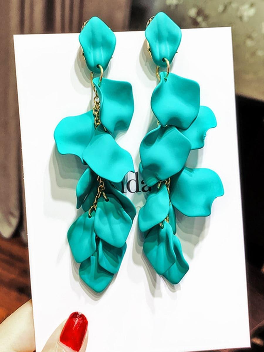 925 Silver Post Rose Petal Earrings
