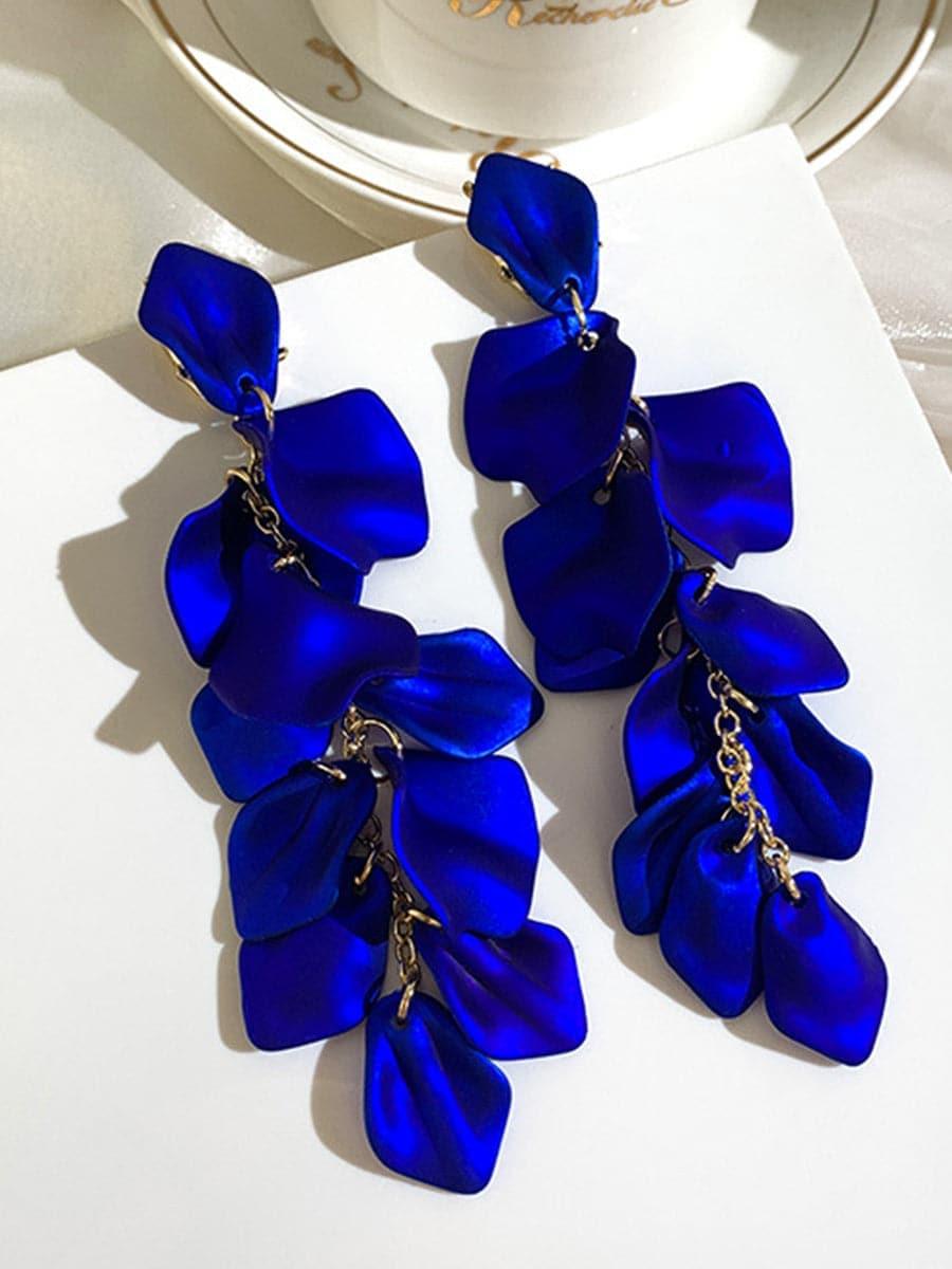 925 Silver Post Rose Petal Earrings